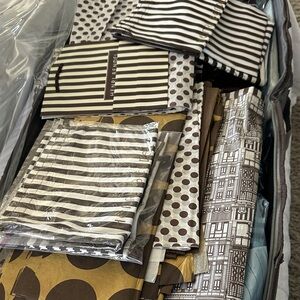 Henri Bendel Brown and White Patterned Fabric Collection